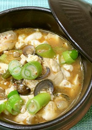 韓国⭐︎しじみ豆腐チゲ　재첩순두부찌개-レシピのメイン写真
