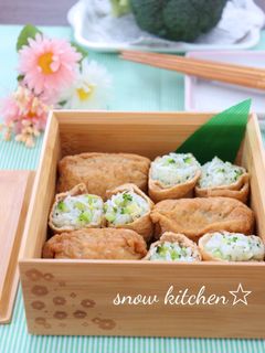 ブロッコリー入り酢飯で♪いなり寿司-レシピのメイン写真