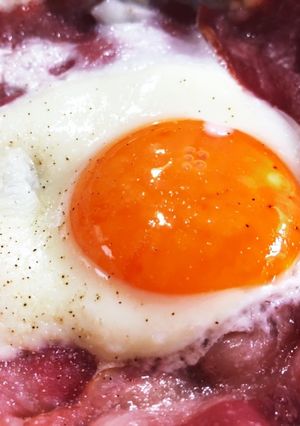 朝食【ベーコンエッグ＆ベーコンエッグ丼】-レシピのメイン写真