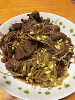 牛肉と豆もやしの甘辛炒め-レシピのメイン写真