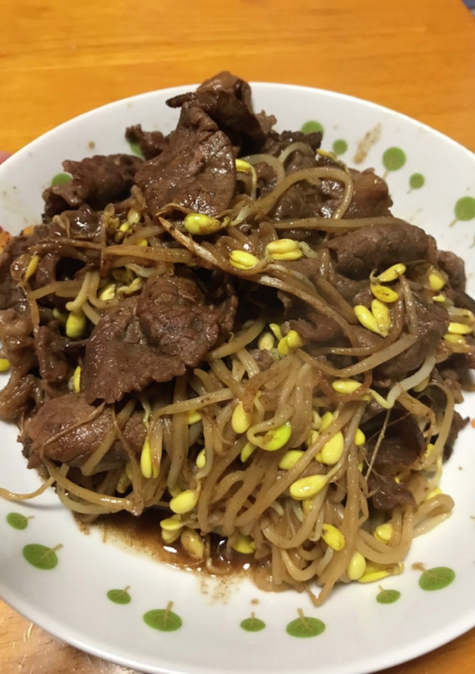 牛肉と豆もやしの甘辛炒め-レシピのメイン写真