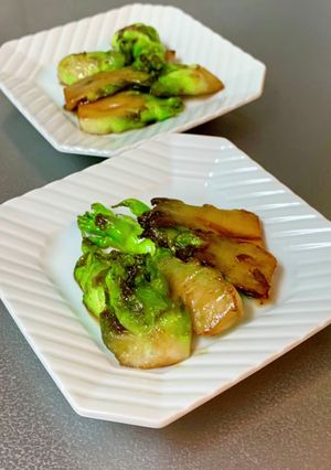 つぼみ菜のバター醤油炒め-レシピのメイン写真