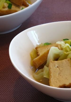 キャベツと厚揚げを「さっ」と煮たやつ-レシピのメイン写真