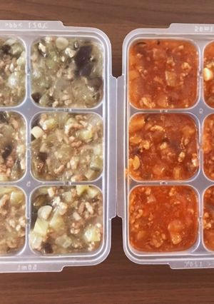【離乳食後期】麻婆茄子&ミートソース-レシピのメイン写真