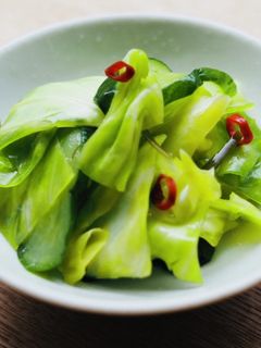 簡単!春キャベツときゅうりの浅漬け-レシピのメイン写真