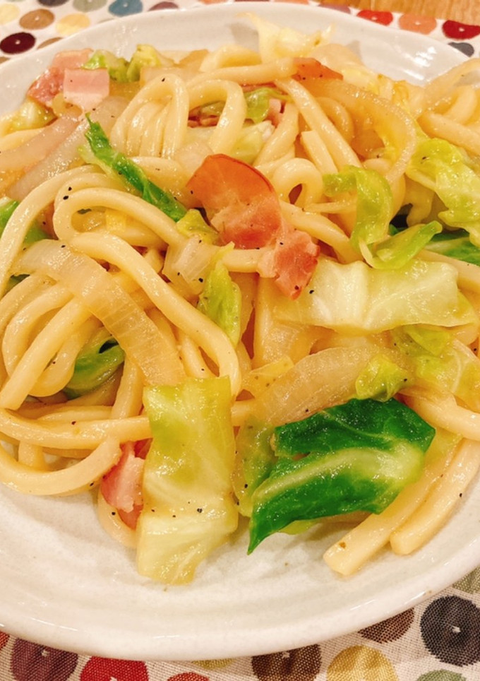 柚子胡椒で焼きうどん-レシピのメイン写真