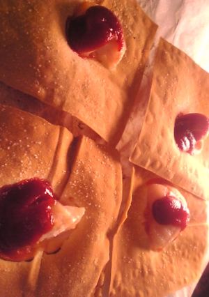 ワンタンの皮の鶏ささみケチャップ乗せ焼き-レシピのメイン写真