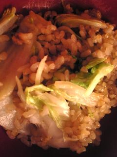 白菜のバター醤油玄米炒飯-レシピのメイン写真