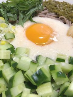 ねばとろ月見そば-レシピのメイン写真