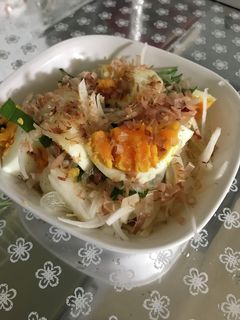 ゆで卵と新玉ねぎポン酢おかか和え-レシピのメイン写真