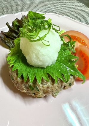 ニラハンバーグ、大葉おろしのっけ-レシピのメイン写真
