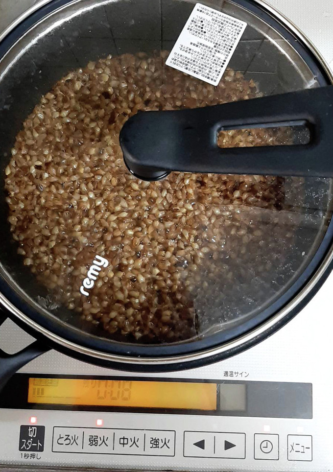 皮つきもち麦を小鍋で炊く-レシピのメイン写真
