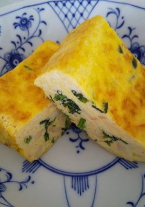 オーブンで♪ほうれん草の豆腐卵焼き-レシピのメイン写真