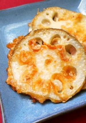 【松噛むカム】レンコンのチーズはさみ焼き-レシピのメイン写真