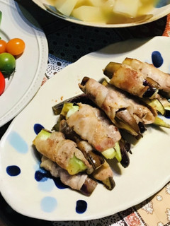 茄子の豚バラ巻き-レシピのメイン写真