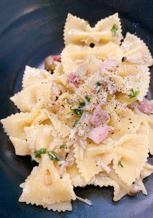 きのことベーコンで！ガリバタパスタランチ-レシピのメイン写真