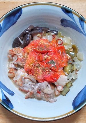 鶏もも肉の白ワイン煮（カチャトーラ）-レシピのメイン写真