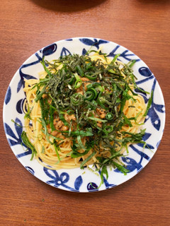 たらこ納豆パスタ(エスビー食品)-レシピのメイン写真