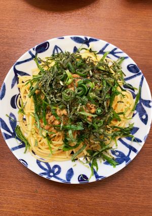たらこ納豆パスタ(エスビー食品)-レシピのメイン写真