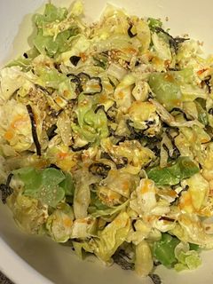 春キャベツの塩昆布とクリームチーズ和え-レシピのメイン写真