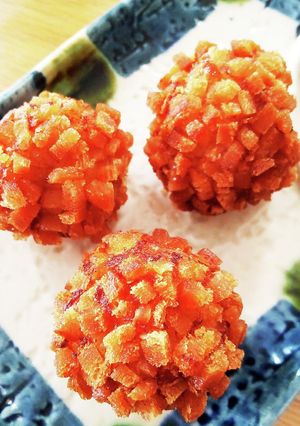 えび団子のクルトン鹿の子揚げ＊海老パン-レシピのメイン写真