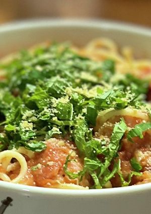 残り物アレンジ☆トマトスープ風パスタ☆-レシピのメイン写真