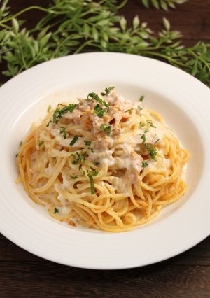 簡単！明太クリームパスタ　めんツナ-レシピのメイン写真