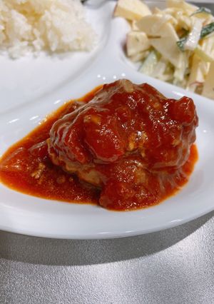 簡単煮込みハンバーグ-レシピのメイン写真