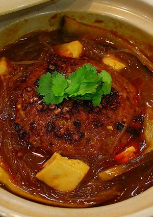 土鍋麻婆煮込みハンバーグ-レシピのメイン写真