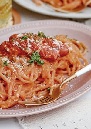 ワンパン♡濃厚カルボナポリタン-レシピのメイン写真