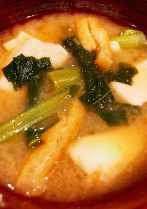 のらぼう菜のお味噌汁-レシピのメイン写真