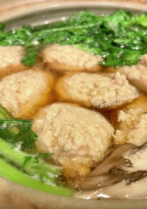 春菊と鶏団子のスープ-レシピのメイン写真