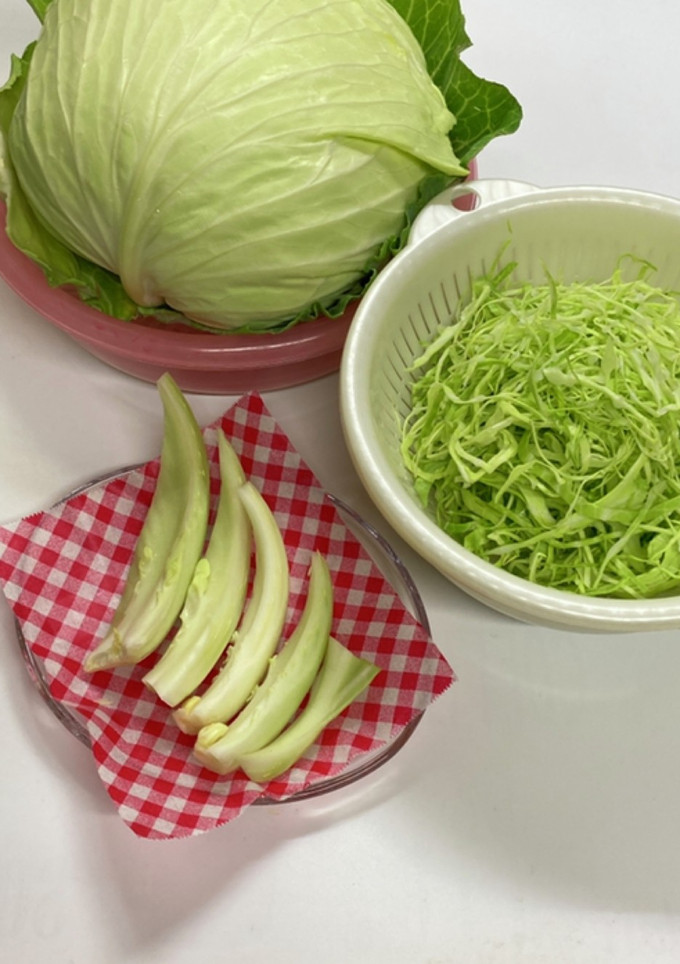 キャベツ 葉脈の軸 の活用-レシピのメイン写真
