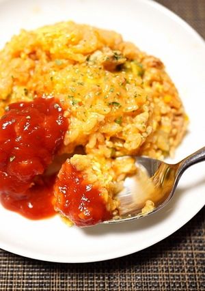 包丁不要！炊飯器で、簡単オムライス風-レシピのメイン写真
