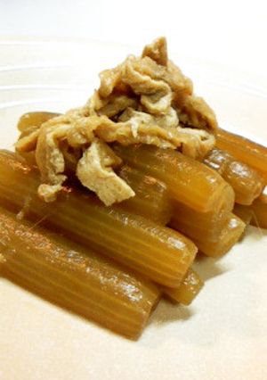 どこか懐かしい✿ふきとお揚げの炒め煮-レシピのメイン写真