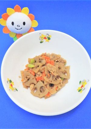 れんこんと豚肉のきんぴら★尾張旭市学校-レシピのメイン写真