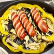 アラジンで簡単!きのことソーセージグリル