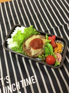 男子高校生弁当3/24ハンバーグ弁当-レシピのメイン写真