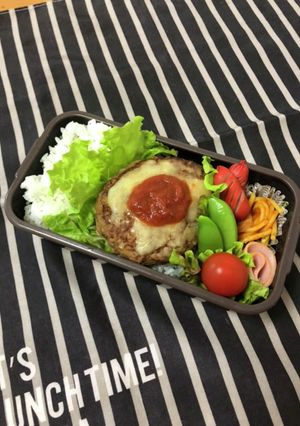 男子高校生弁当3/24ハンバーグ弁当-レシピのメイン写真