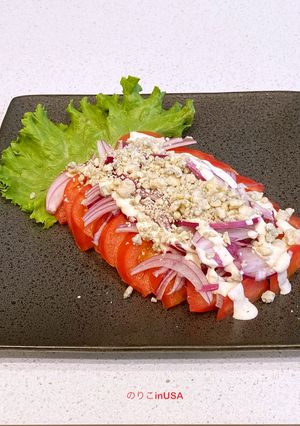 赤玉ねぎとブルーチーズのトマトサラダ-レシピのメイン写真
