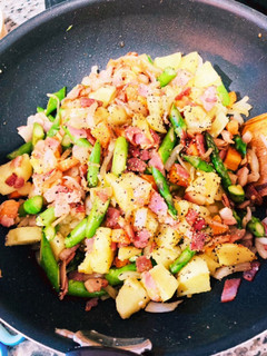 片栗粉でほくほくアスパラジャーマンポテト-レシピのメイン写真