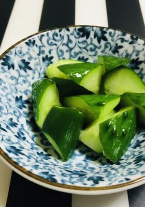 ビニール袋で 胡瓜の白だし漬け 酢入り版-レシピのメイン写真