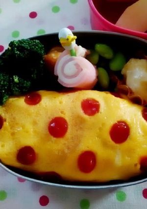 赤い水玉オムライス-レシピのメイン写真