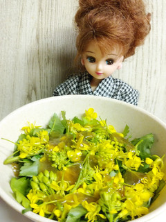 リカちゃん♡菜の花サラダ*特製かぼすドレ-レシピのメイン写真