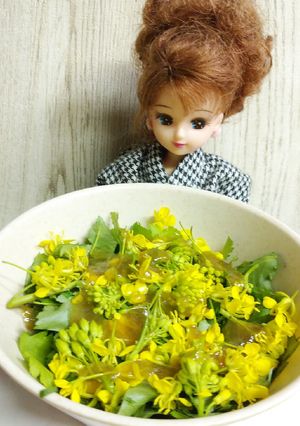 リカちゃん♡菜の花サラダ*特製かぼすドレ-レシピのメイン写真