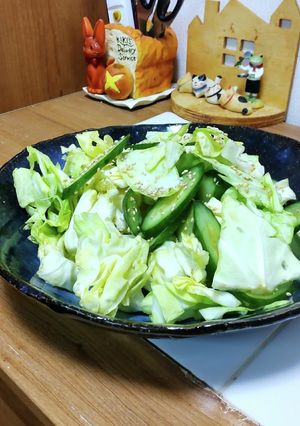 白だしでキャベツ大量消費の浅漬風サラダ-レシピのメイン写真