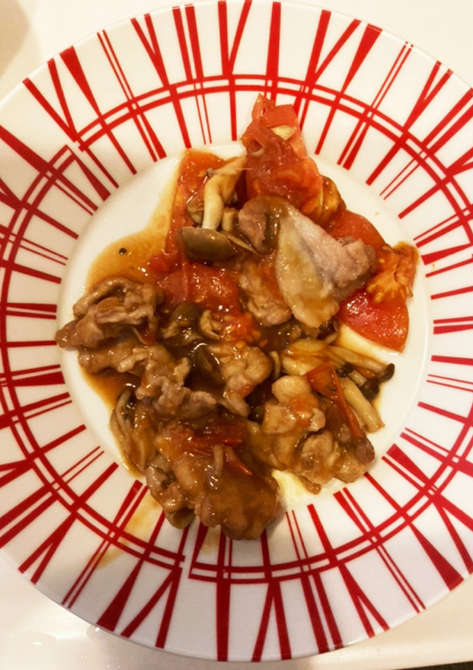 トマトときのこと豚肉の生姜焼き-レシピのメイン写真