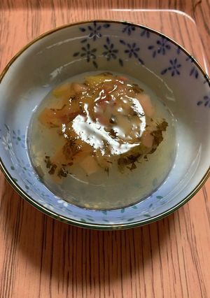 梅ザーサイ寒天-レシピのメイン写真