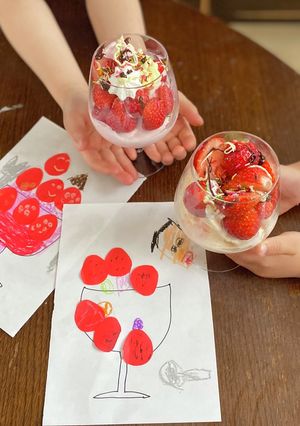 ＜子どもレシピ＞設計図で作る苺パフェ-レシピのメイン写真