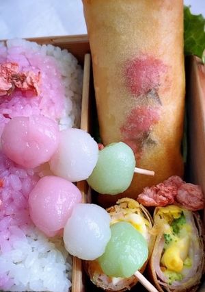 可愛いお弁当お花見春弁当3色団子-レシピのメイン写真